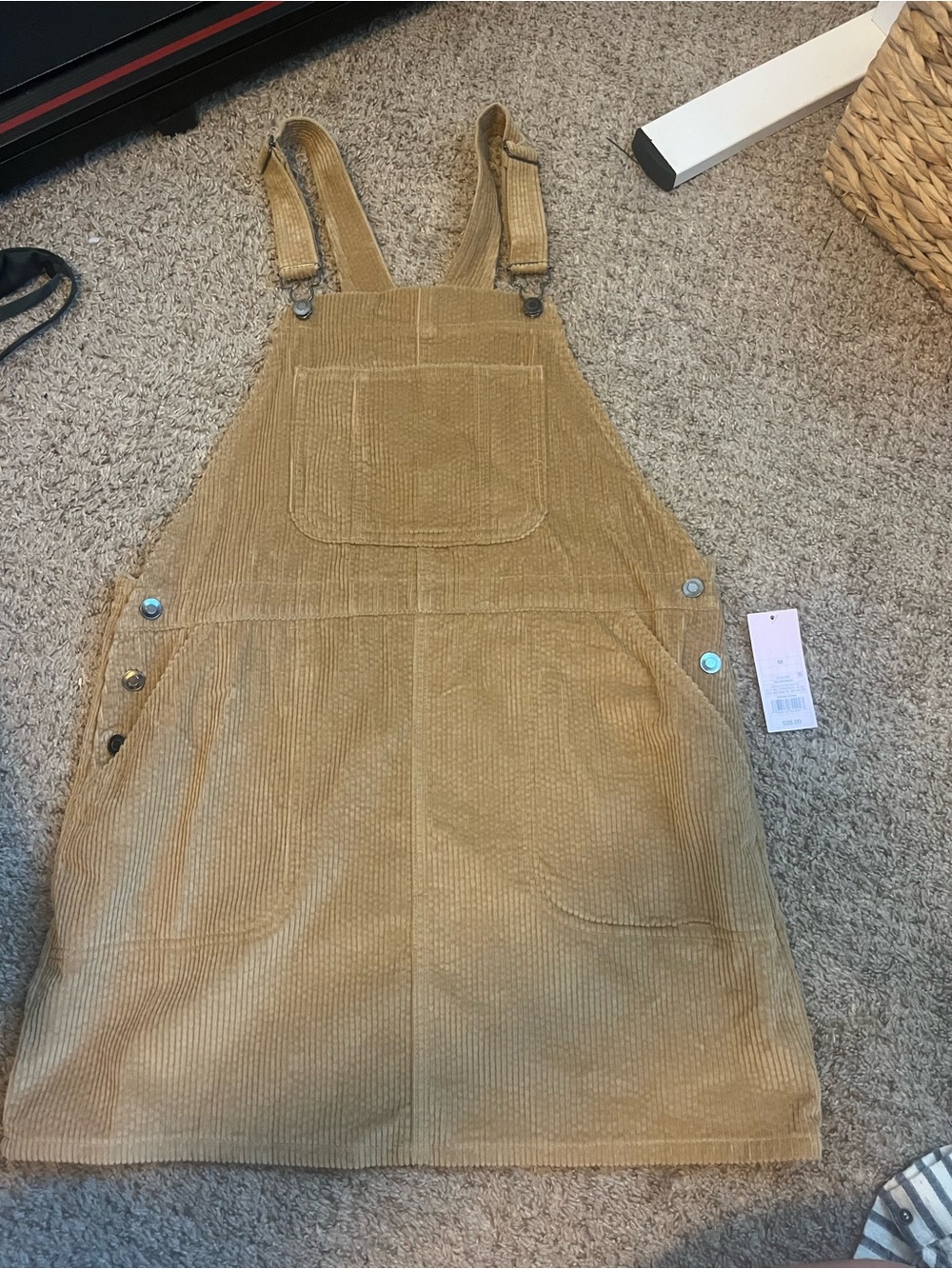 wild fable Corduroy Pinafore Dress in Camel Tan